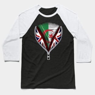 Algerian Flag  Algeria Flag zipped British Flag - Gift for Algerian From Algeria Baseball T-Shirt